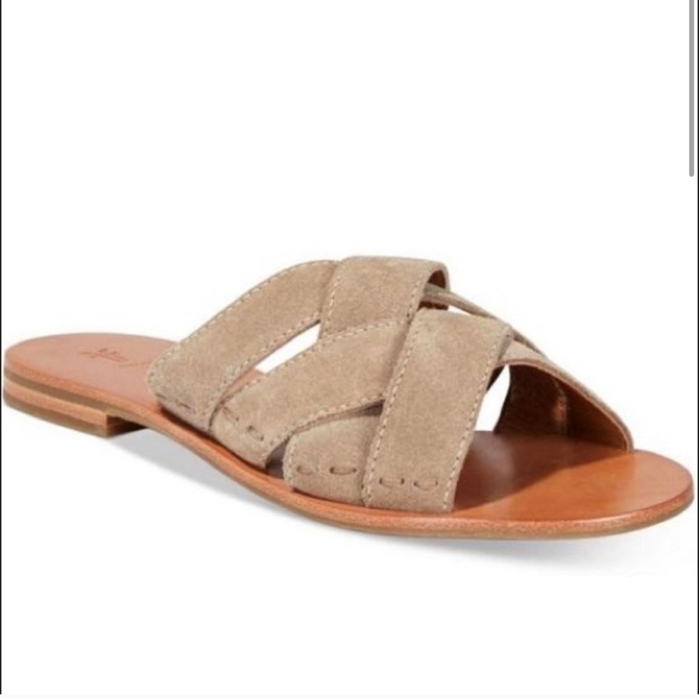 NWOT Frye Carla Criss Cross Slide Sandals
